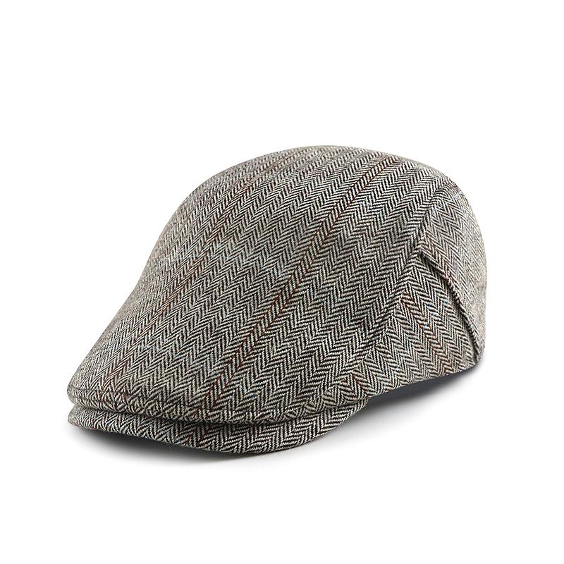 Wholesale Men Women Retro British Casual Golf Driving Duckbill Vintage Herringbone Driver Ivy Hats