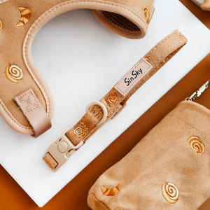 シンスカイ高級犬用ハーネスとリードセット、調節可能な首輪付き犬用ハーネス、6ピース刺繍入りベルベット犬用ハーネスセット - Product Image 4