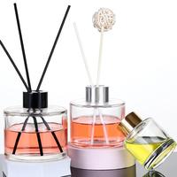 Bouteilles de diffuseur en verre 150ml bouteilles de parfum vides rechargeables en verre de 5oz sans feu pour l'arôme de la maison
