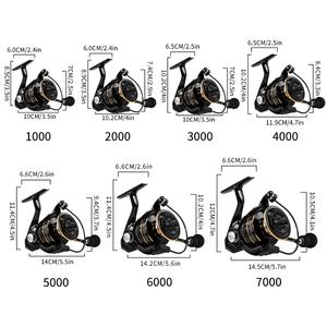 بكرات صيد دوارة كياكاسي NX1000-7000، عمود معدني للرمي الطويل للمياه المالحة ولصيد الكارب في أعماق البحار - Product Image 4