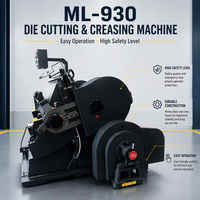 Machine de découpe et de pliage semi-automatique ML930 pour films PET, feuilles rigides PP/PVC, papier artisanal et boîtes en plastique