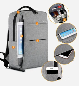 Sacs à dos pour ordinateur portable en nylon à faible MOQ, sacs d'école, logo personnalisé, sacs pour ordinateur portable antivol avec port de charge USB, sacs de voyage - Product Image 2