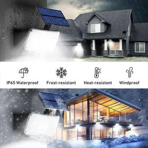 <span class=keywords><strong>Lampe</strong></span> solaire extérieure super lumineuse avec détecteur de mouvement, LED puissante, <span class=keywords><strong>lampe</strong></span> murale de jardin, étanche IP65, 3 modes de fonctionnement, pour les fêtes - Product Image 3