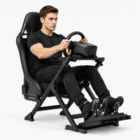 Siège EDDYSTAR en PU noir universel pour simulateur de course en fibre de carbone, siège de jeu et de bureau, imperméable, utilisation hors route uniquement
