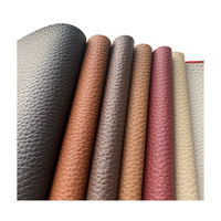 Grosir kulit buatan lembut kualitas baik 1.0-1.2mm kain kulit Sofa leci