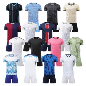 Neues 2024 individuelles Jersey thailändische Qualität rosa Fußballtrikot Set Fußballteamkleidung billig schnell trocknend Shirt Herren Fußballkleidung