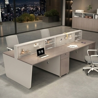 Table de travail double face avec panneau perforé de rangement et armoire sur pied, bureau pour personnel