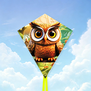 <span class=keywords><strong>Cometa</strong></span> de Diamante con Diseño de Animales de Dibujos Animados y Logotipo Personalizado, Patrón de Búho, Tiburón, León, Águila, Juguete Infantil para Exteriores, Compatible con Impresión Personalizada y Lotes Mixtos - Product Image 2