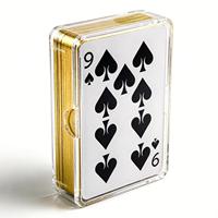 Cartes à Jouer Personnalisées Haut de Gamme, Style Bord Doré, Emballage Écologique Durable, Idéales pour Cadeau ou Collection