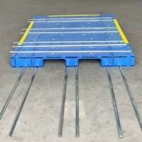 Palette en plastique personnalisée Lichuan, 3 roulettes, usage intensif, 1850*1500mm, entrée 4 directions pour stockage en entrepôt