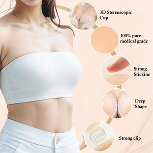 Sujetador con correa de silicona sin tirantes romántico para mujer, realce autoadhesivo completamente transparente para adultos con logotipo personalizado en la <span class=keywords><strong>Copa</strong></span> - Product Image 2