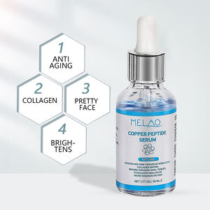 Özel etiket yüz cilt bakımı yüz Serum cilt çözümleri özellikleri kollajen peptid Anti Aging GHK-CU mavi bakır peptid Serum - Product Image 2