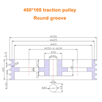 Pulley Penarik Kabel Listrik Multi Groove D450, Pulley Pembagi Kabel