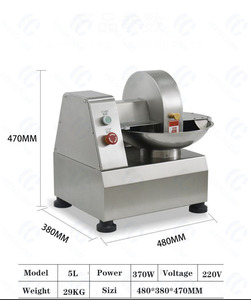 Commercial Stainless Steel <b>Vegetable</b> Shredder for Dumpling and Bun Fillings - Product Image 6