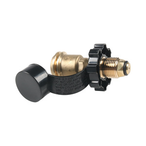 Adaptateur de valve Pol vers QCC avec cache-poussière pour réservoir de propane, accessoire métallique pour barbecue, cuisson et grillades en extérieur - Product Image 2