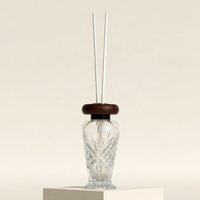 Bouteilles diffuseurs de parfum en verre gravé sur mesure 50 ml, vides, écologiques, durables, avec bouchon en bois, couleur et logo personnalisables