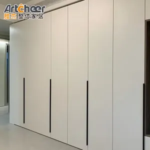 white color closet cabinet in six swing door soft close