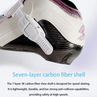 Patins à roulettes professionnels SK3 en fibre de carbone avec roulements ABEC-9 et châssis en aluminium monobloc 3-4 roues pour patineurs avancés