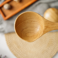 Cuillère à soupe en bois personnalisée en gros, grande cuillère ronde en bois naturel pour la maison, la cuisine, la salle à manger et les restaurants