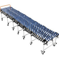 Convoyeur à rouleaux en plastique et caoutchouc flexible, courbé, à vitesse réglable, pour le chargement et le déchargement des camions et des remorques, neuf