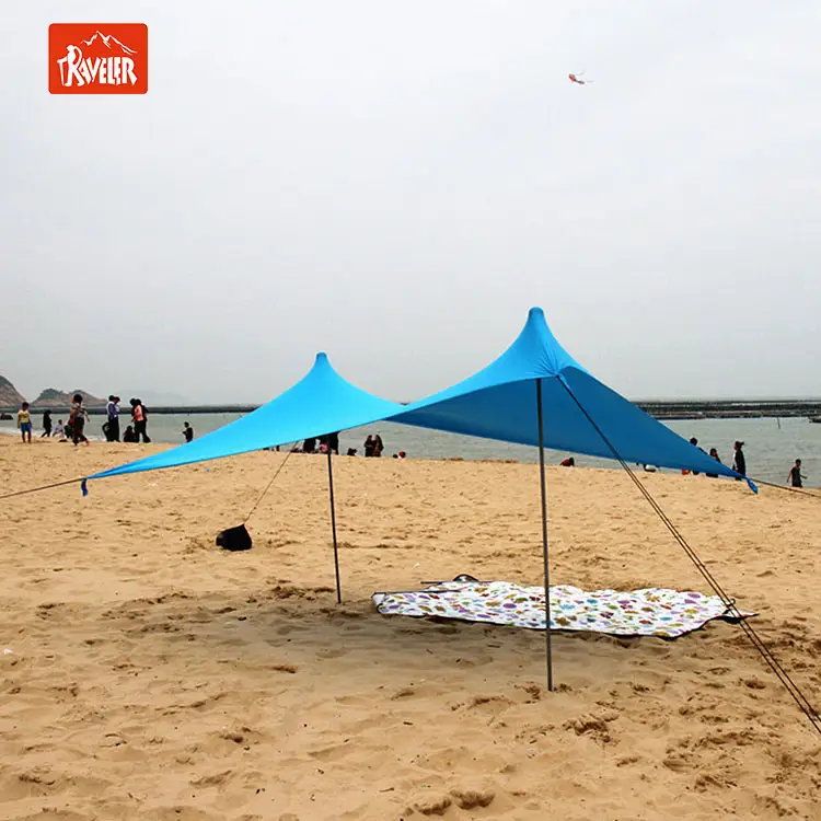 Promotion summer material with rope for outdoor camping beach sun shade tent pop up beach tent