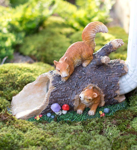 Pasak Pohon Berongga Resin dengan Kucing dan Patung Lubang Katak Mati - Product Image 6