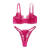 Ensemble de lingerie sexy en dentelle pour femmes ensemble soutien-gorge et culotte confortables