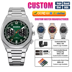 Reloj Cronógrafo de Lujo <span class=keywords><strong>para</strong></span> Hombre, Acero Inoxidable, Cristal de Zafiro, Logotipo Personalizado, Fabricante OEM ODM, Regalo, Resistente al Agua 5 ATM - Product Image 1