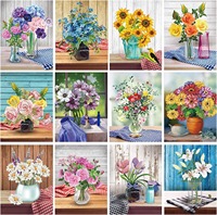 Peinture Diamant 5D DIY Style Moderne et Concis, Peinture à la Main de Fleurs, Animaux et Paysages, Peinture en Cristal Faite à la Main, Vente en Gros