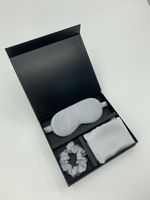 Kit de 3 taies d'oreiller en satin imprimées de qualité supérieure pour la maison et les voyages, avec masque de sommeil et 2 chouchous – Prix de gros