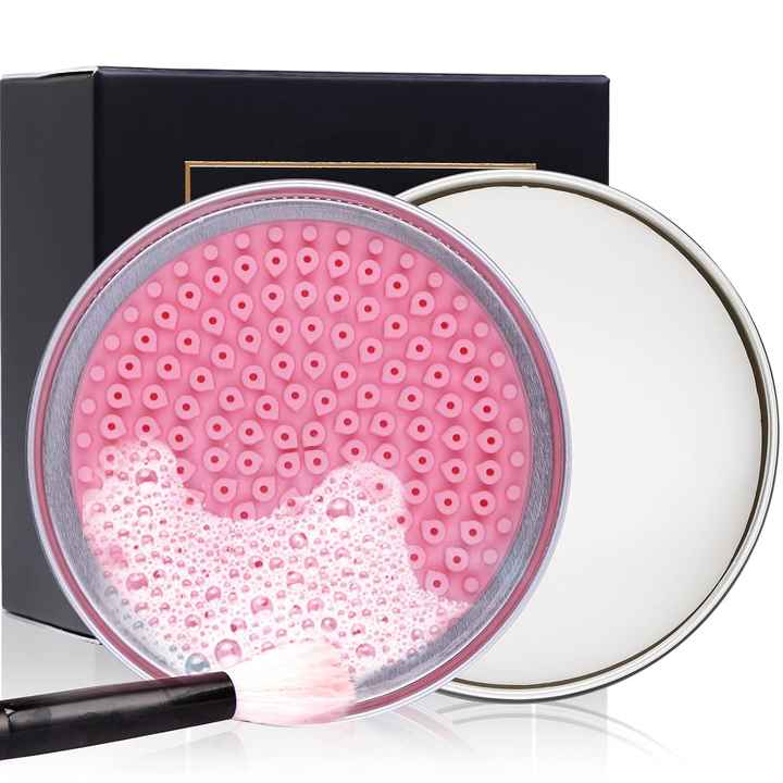 DUcare Professional Makeup Brush Cleaner Shampoo Soap Solid Cleaning Mat Removes Cosmetic Color for US Pad for Cleaning Makeup