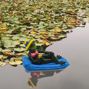 ของตกแต่งสวน<span class=keywords><strong>น้ำ</strong></span> ของเล่นลอย<span class=keywords><strong>น้ำ</strong></span> รูปสัตว์ประดับสระน้ำ รูปกบ ของตกแต่งบ่อธีมกบ ชุดกบ - Product Image 3