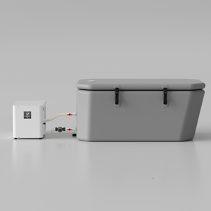 US Stock Fitness Recovery Ozone Purification WiFi Control Water Chiller with Angled Slanted Ice <b>Bath</b> Cold Plunge Tub - Product Image 6