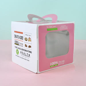 กล่องเค้กเบนโตะใสขนาด 6 8 10 12 14 นิ้ว พร้อมหน้าต่างด้านบนและด้าน<span class=keywords><strong>ข้าง</strong></span> กล่องกระดาษคราฟท์อย่างดีสำหรับใส่อาหารและเค้ก - Product Image 6