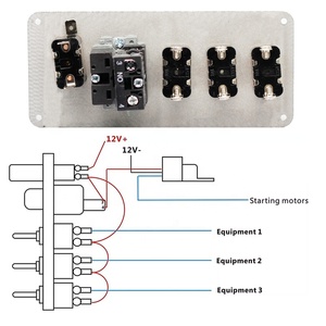 Panneau d'interrupteurs universel 5 en 1 ON/OFF 12V pour course automobile, kit d'allumage à bouton-poussoir, alliage d'aluminium LED 30A - Product Image 3