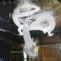 Sculpture murale en résine de dragon à abstraition géométrique pour la décoration murale intérieure de la maison, du bar ou du restaurant