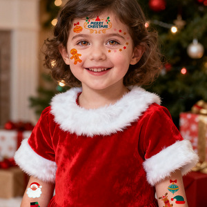 Nuovi Adesivi <span class=keywords><strong>Tatuaggio</strong></span> Natalizi per Bambini con Cartoni Animati, Simpatici Babbo Natale, Pupazzo di Neve, <span class=keywords><strong>Albero</strong></span> di Natale, Tatuaggi a Trasferimento d'Acqua - Product Image 1