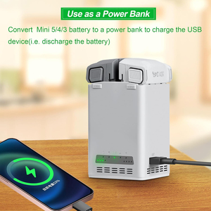 เครื่องชาร์จแบตเตอรี่แบบสองทาง 65W พร้อมที่เก็บสำหรับโดรน Mini 3/4/5 Pro แท่นชาร์จคู่ ชาร์จเร็ว รองรับแบตเตอรี่สองก้อน - Product Image 5