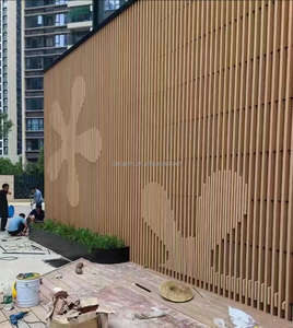 Colonne carrée en bois WPC écologique <span class=keywords><strong>cloison</strong></span> de salon poutre grille écran plafond carré bois matériel entrée - Product Image 3