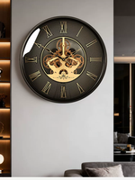 Jam Dinding Gantung Digital Quartz Satu Sisi Bergaya Industrial Desain Baru Motif Still Life Retro Metal Bertenaga Baterai