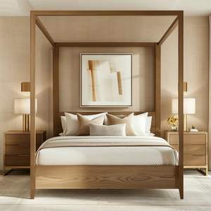 <span class=keywords><strong>Lit</strong></span> à baldaquin en bois <span class=keywords><strong>de</strong></span> luxe moderne, ensemble <span class=keywords><strong>de</strong></span> meubles d'intérieur pour chambre à coucher, <span class=keywords><strong>lit</strong></span> à baldaquin sur mesure - Product Image 1