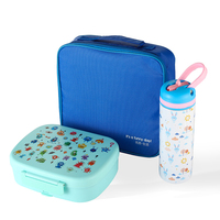 Bouteille de retour à l'école pour enfants de 750ml et boîte à lunch double couche sans BPA ensemble bouteille d'eau en acier inoxydable pour enfants