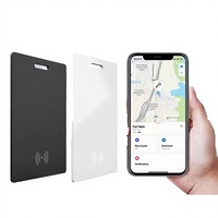 Traceur GPS MFI pour Cartes, Portefeuilles, Animaux de Compagnie, Bagages, Étiquette de Localisation Android, Rechargeable sans Fil Bluetooth, Type AirTag, en Plastique, IP67