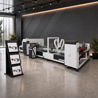 Machine à cartonner intégrée Oray : alimentation, pliage, collage, couture, empilage, aspiration sous vide, rails de haute précision, fonctionnement automatique