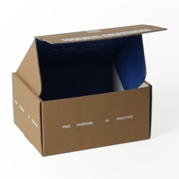 Boîte en carton personnalisée en matériaux recyclés avec pelliculage mat, gaufrage, auto-érection, bande déchirable et fermeture éclair pour cosmétiques