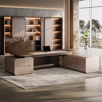 Ceo Executive Office Furniture Escritorio de oficina de alta gama, lujoso y moderno para uso administrativo, escritorio de gerente y silla