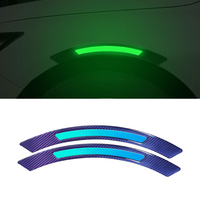 Autocollants de protection personnalisés pour jantes de voiture en fibre de carbone, effet anti-rayures, phosphorescents et à changement de couleur