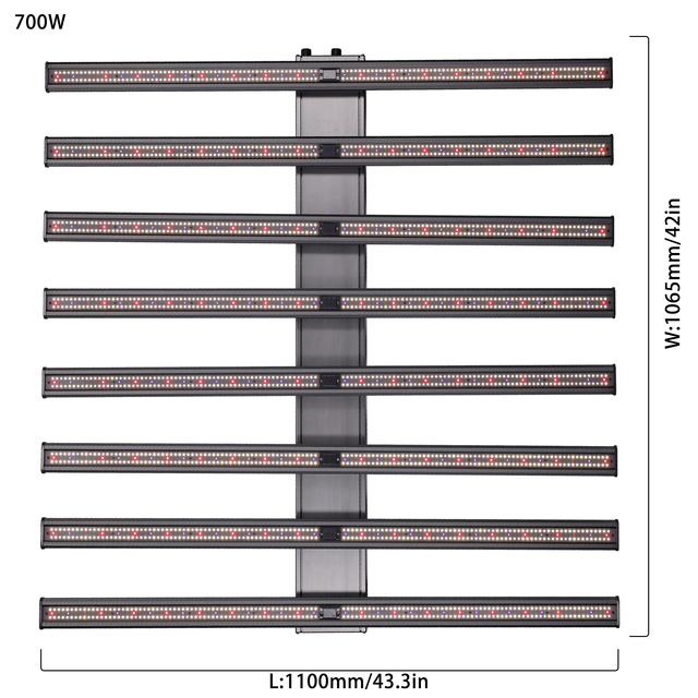 Full Spectrum Aluminum Led Grow Lights IP65 High PPFD 301B 301H Chips Bloom Garden Greenhouse Vegetables 700W