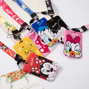 Gepersonaliseerde Custom Anti Verloren Studenten Leuke Cartoon Stitch Id Credit Kaarthouder Lanyard Sleutelhangers