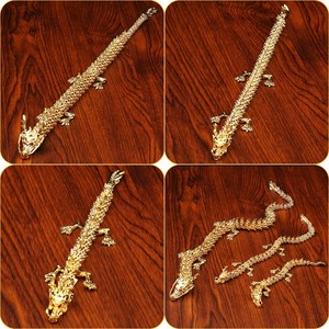Figuras de <span class=keywords><strong>Dragón</strong></span> de Metal en 3D, Multiarticuladas y Móviles, Decoración para el Hogar y el Escritorio, <span class=keywords><strong>Dragón</strong></span> Antiguo de Mano, Artesanía de Estilo Chino, Regalo - Product Image 4